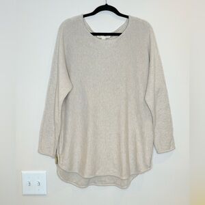 🔥Michael Kors  Beige Sweater Sz L Zipper Design on the Sides🔥